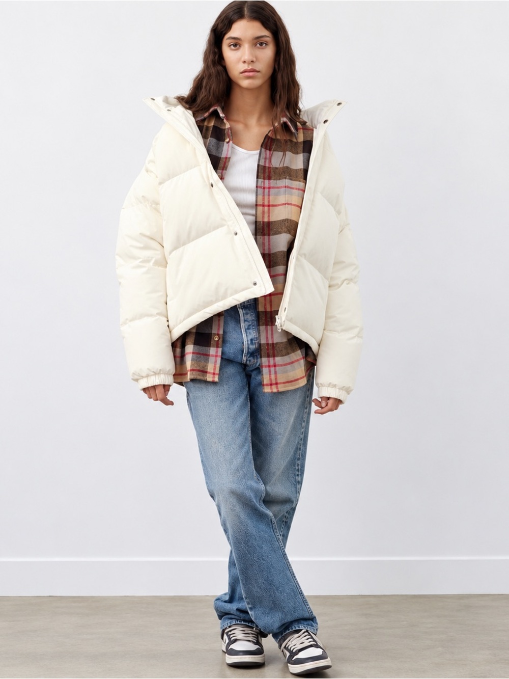 Madhappy Down Winter Puffer Jacket XL Pristine Ivory Gorpcore Street Minimal NWT